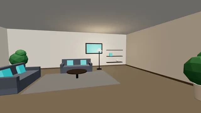 Escenario 3D en una pantalla