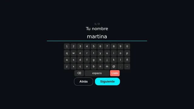Formulario en una pantalla
